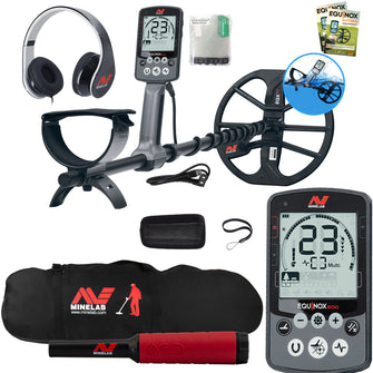 Minelab EQUINOX 600 Multi-IQ Metal Detector w/ Pro-Find 40 and Carry Bag