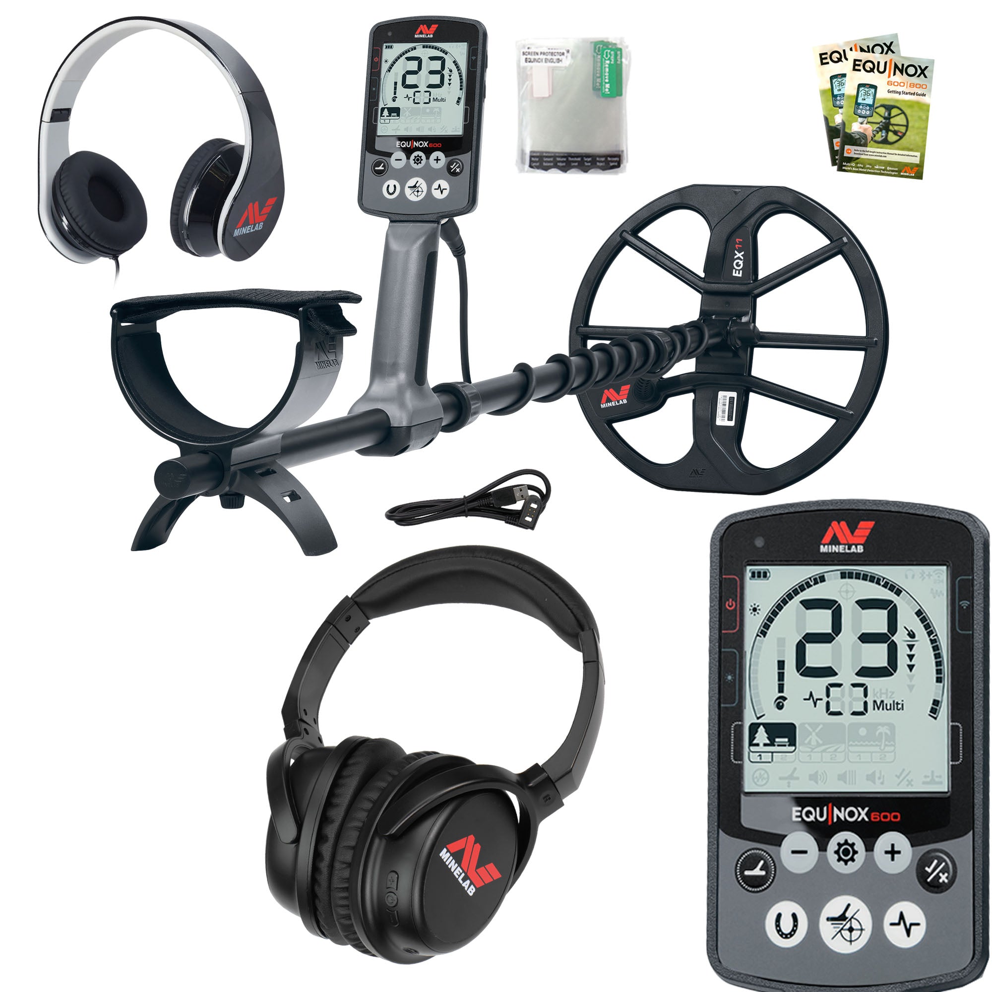 Minelab EQUINOX 600 Metal Detector with Minelab Bluetooth Wireless Headphones