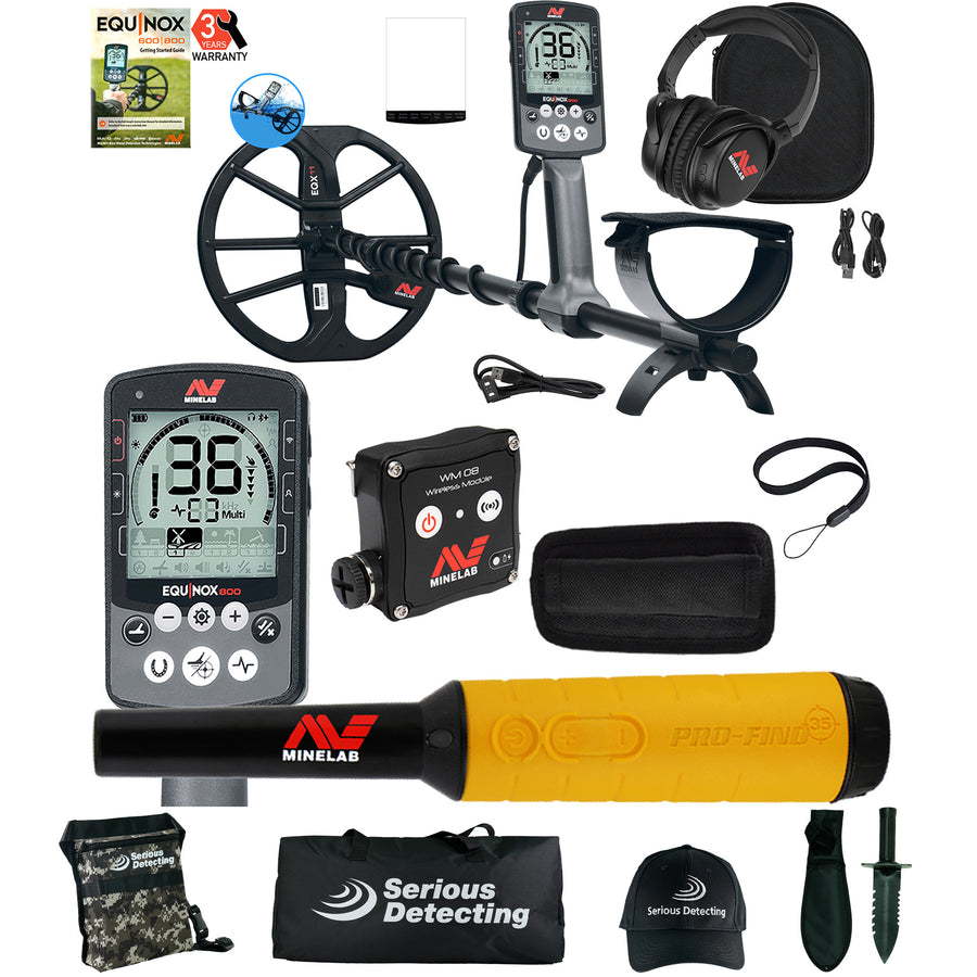 Minelab EQUINOX 800 Metal Detector w/ Pro Find 35 Pinpointer