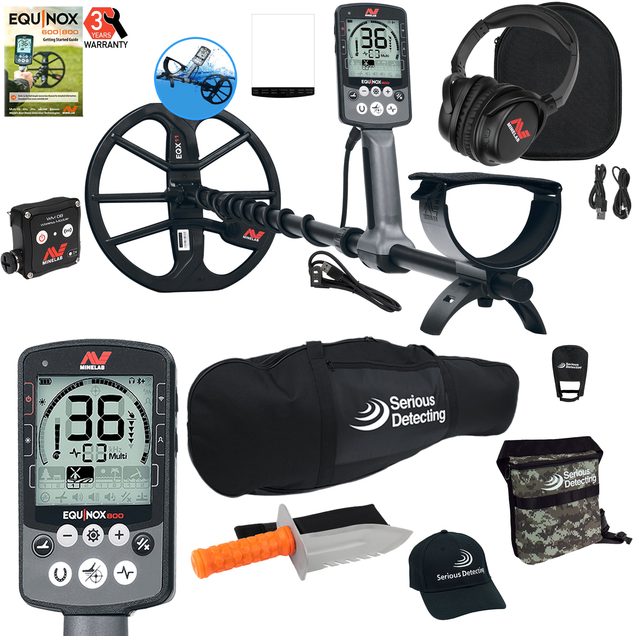 Minelab EQUINOX 800 Multi-IQ Metal Detector Starter Package - PKSD