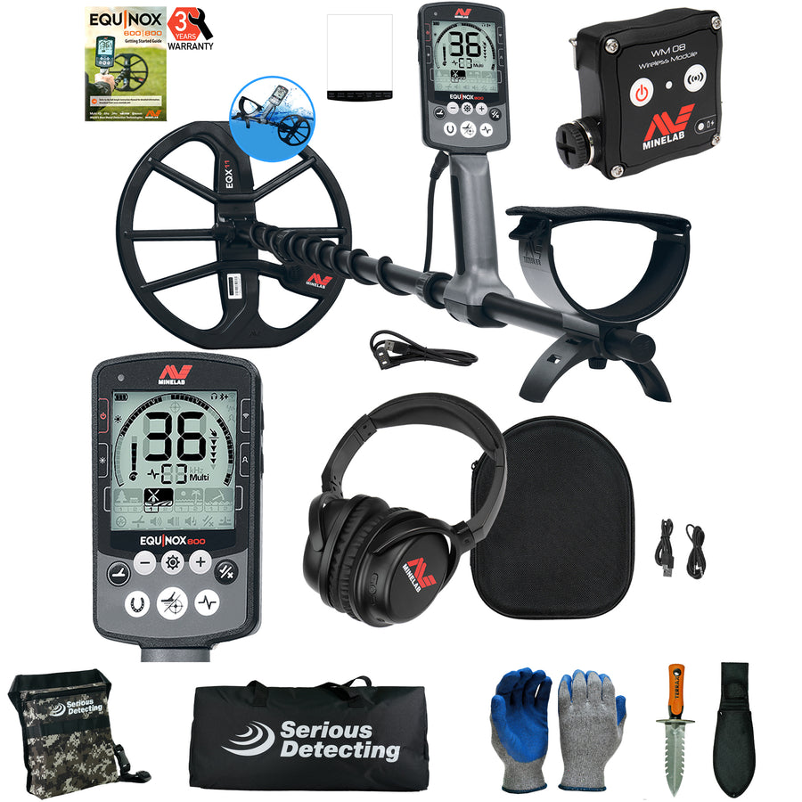 Minelab Equinox 800 with accessories and bundle