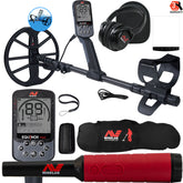 Minelab Equinox 700 bundle contents laid out showing all included accessories