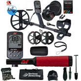 Minelab Equinox 900 Multi-IQ Metal Detector, PRO-FIND 40, and Serious Detecting Accessory kit