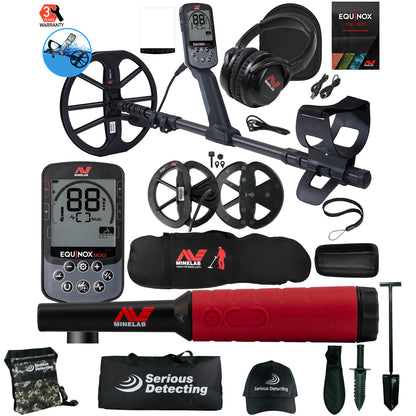 Minelab Equinox 900 Multi-IQ Metal Detector Bundle