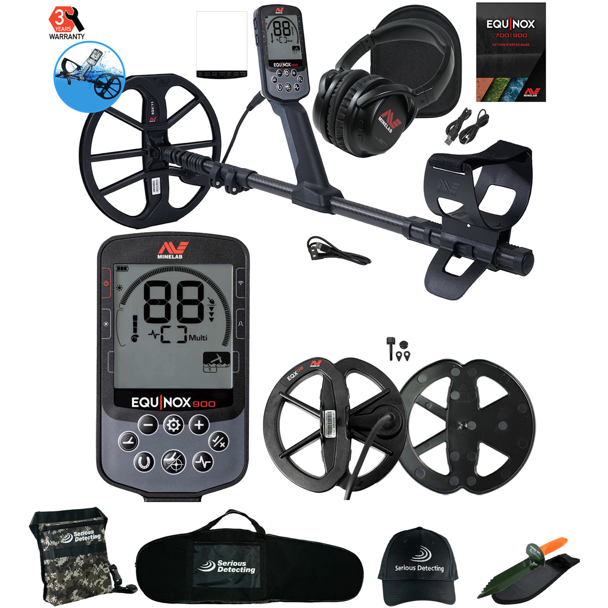 Minelab Equinox 900 with Free Serious Detecting accessory kit