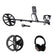Minelab EQUINOX 900 detector components including carbon fiber shaft, control unit and multiple DD search coils