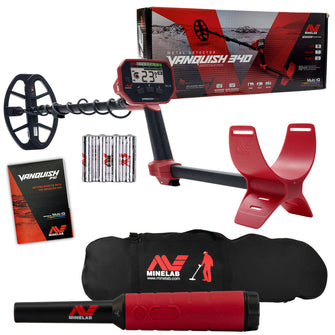 Minelab VANQUISH 340 Metal Detector with Pro-Find 40 and Carry Bag