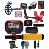 Minelab VANQUISH 440 Detector with 10 x 7 Coil and Pro-Find 15 Pinpointer and Serious Detecting accessory kit with pouch, gloves, and digging knife
