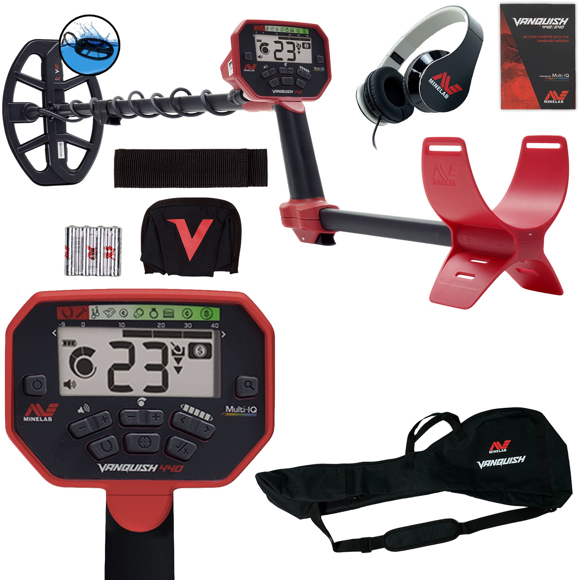 Minelab VANQUISH 440 Detector with 10 x 7 Coil and Vanquish Carry Bag