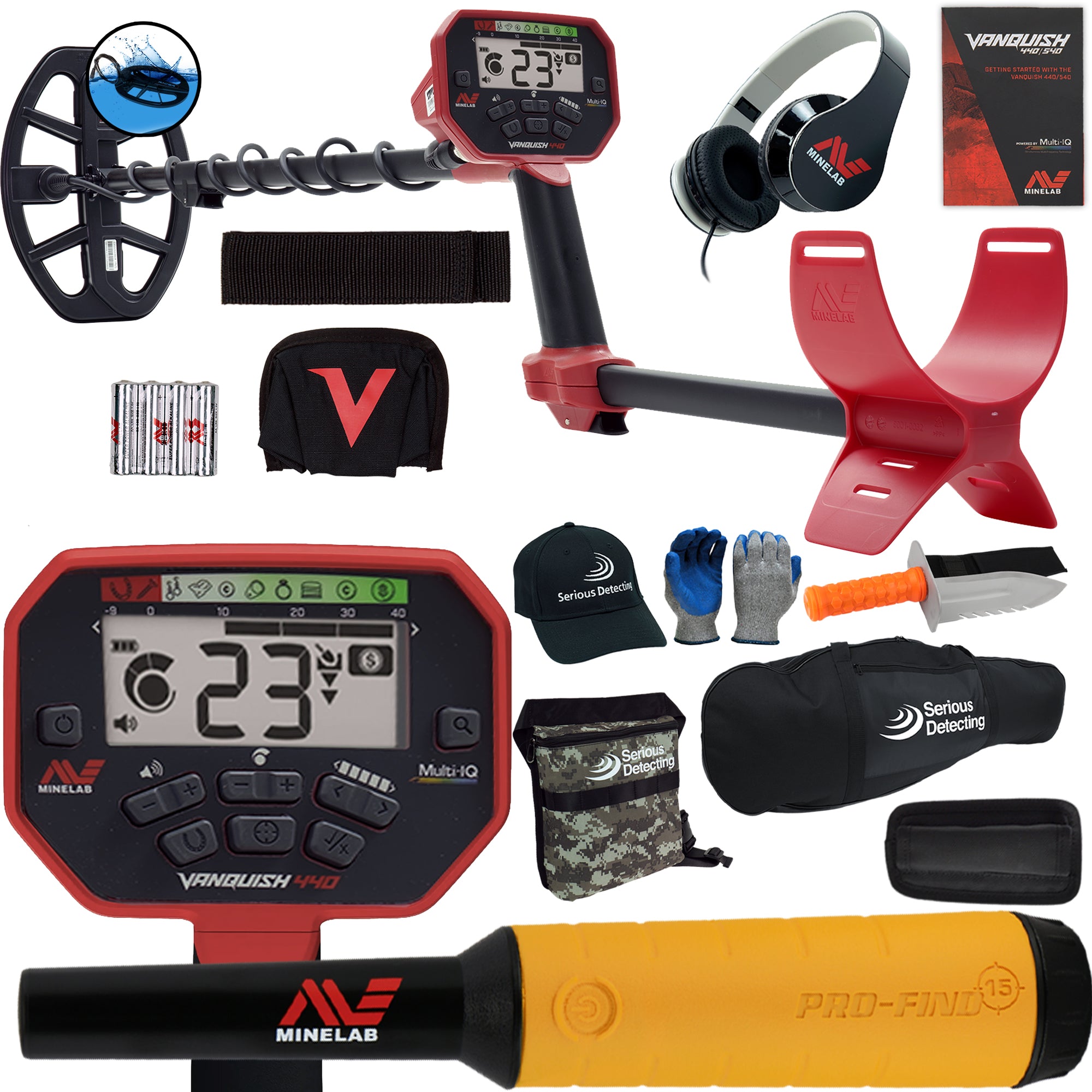 Minelab VANQUISH 440 Metal Detector Complete Package - PKSD