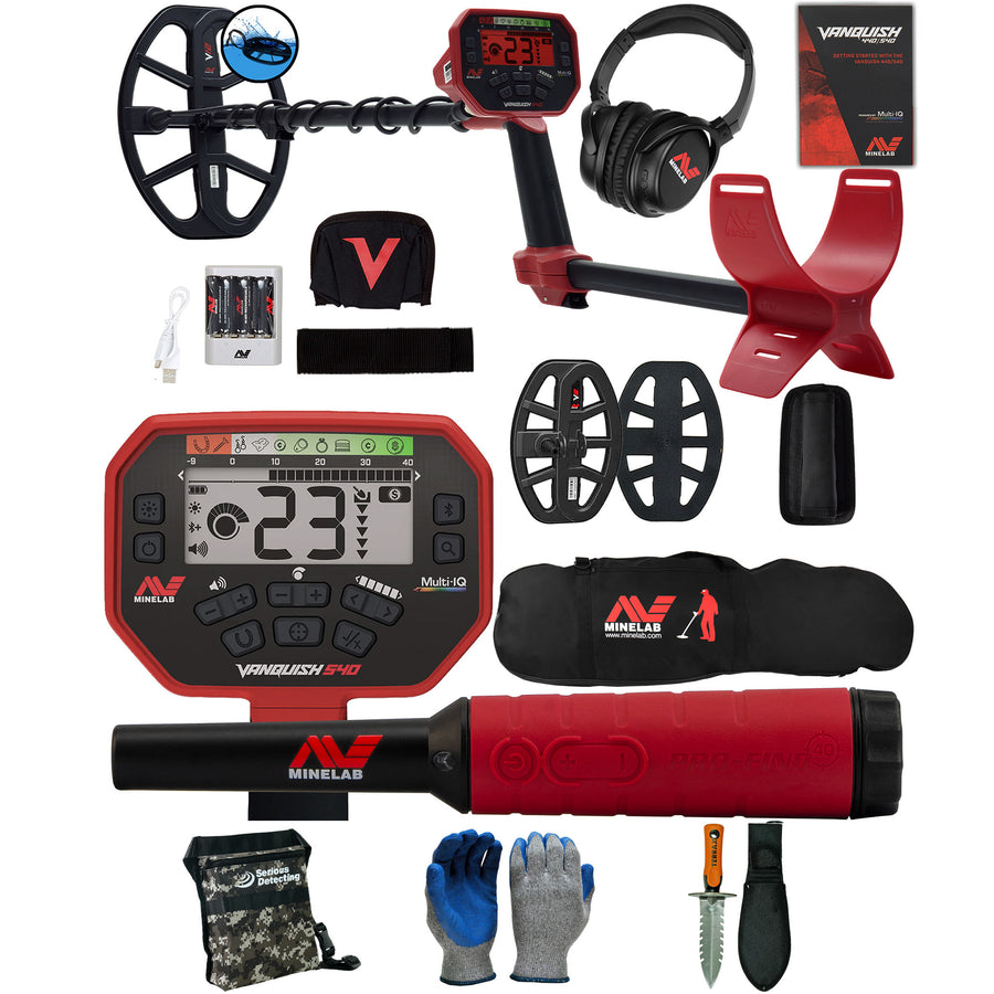 Minelab VANQUISH 540 Pro Pack Metal Detector with Pro-Find 40 and Carry Bag
