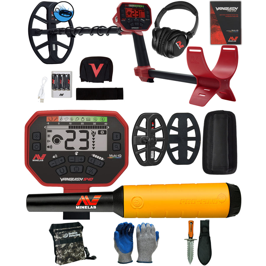 Minelab VANQUISH 540 Pro Pack with 2 Coils & Pro-Find 20
