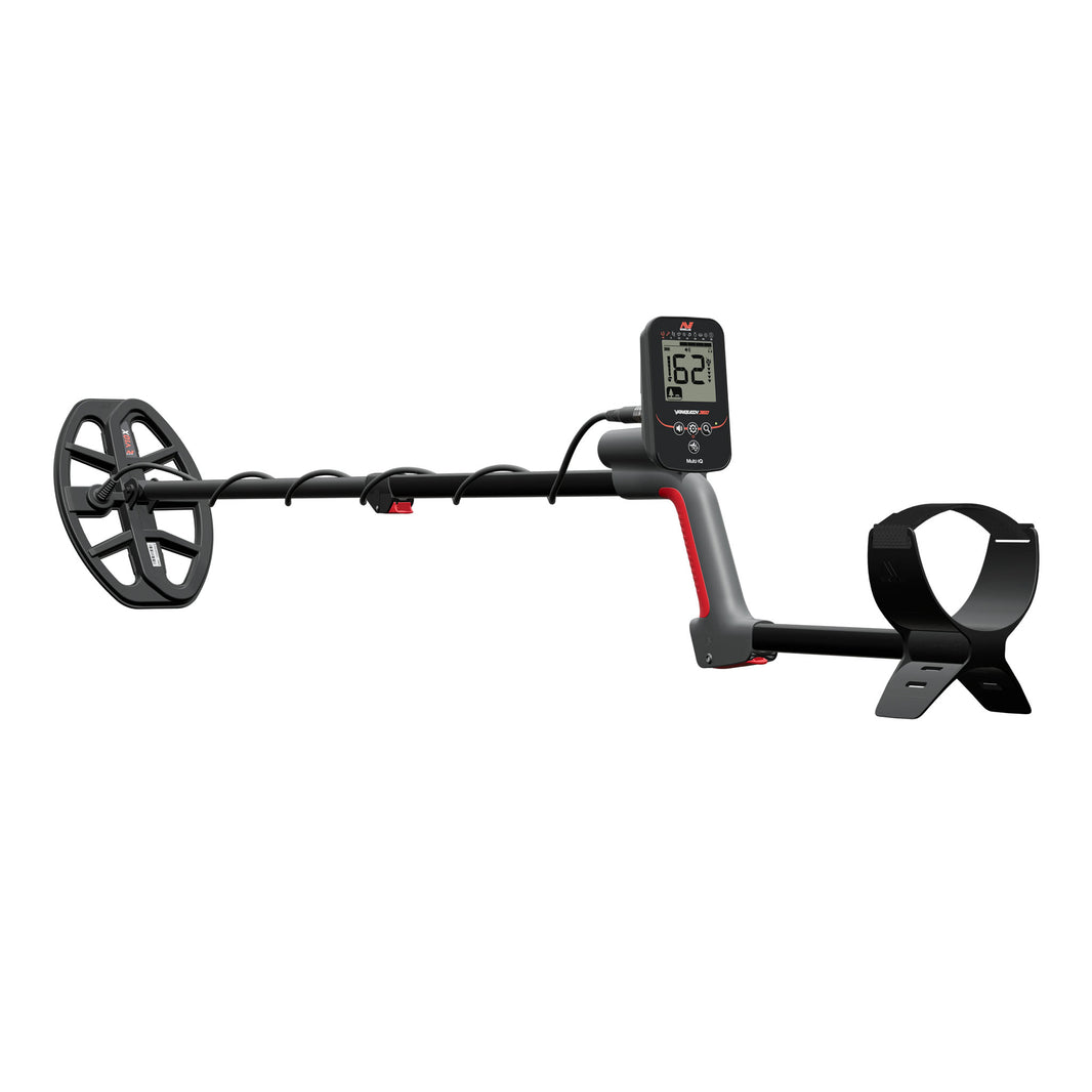 VANQUISH 360 full length view with 10 x 7 DD search coil and adjustable shaft