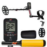 Minelab VANQUISH 360 detector next to Pro-Find 15 pinpointer showing waterproof design