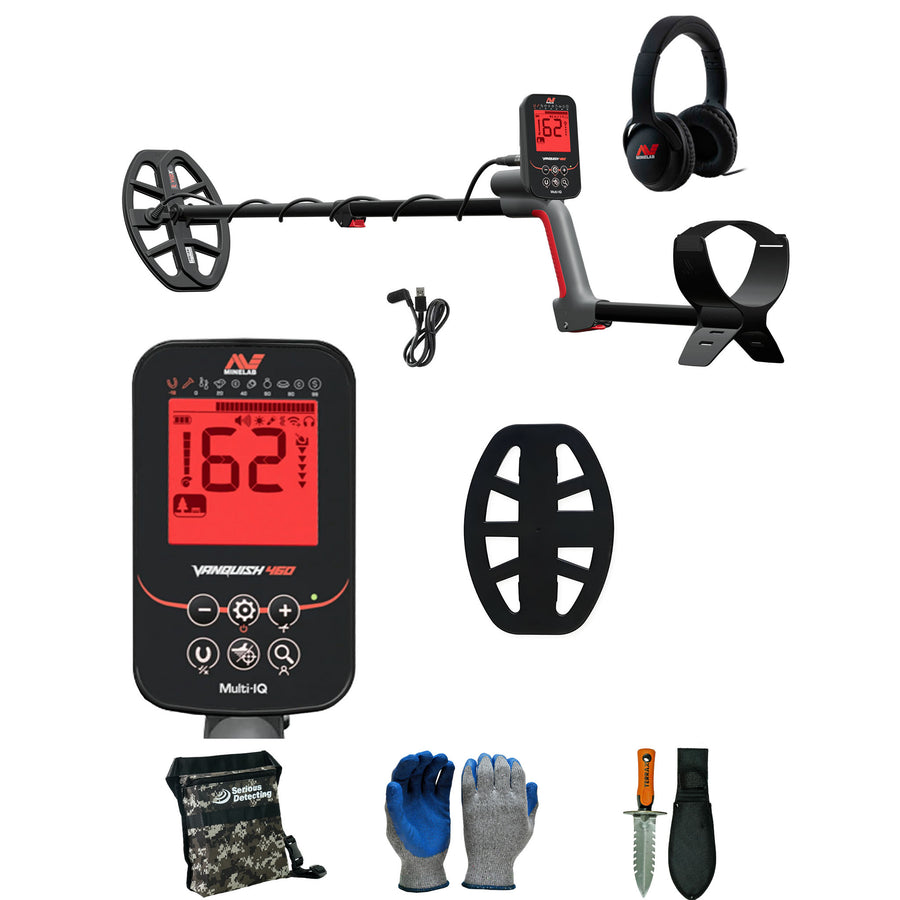 Minelab VANQUISH 460 Waterproof Multi-Frequency Metal Detector and Serious Detecting Kit