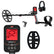 Minelab VANQUISH 560 detector showing complete package with coil, earbuds, charging cable and documentation