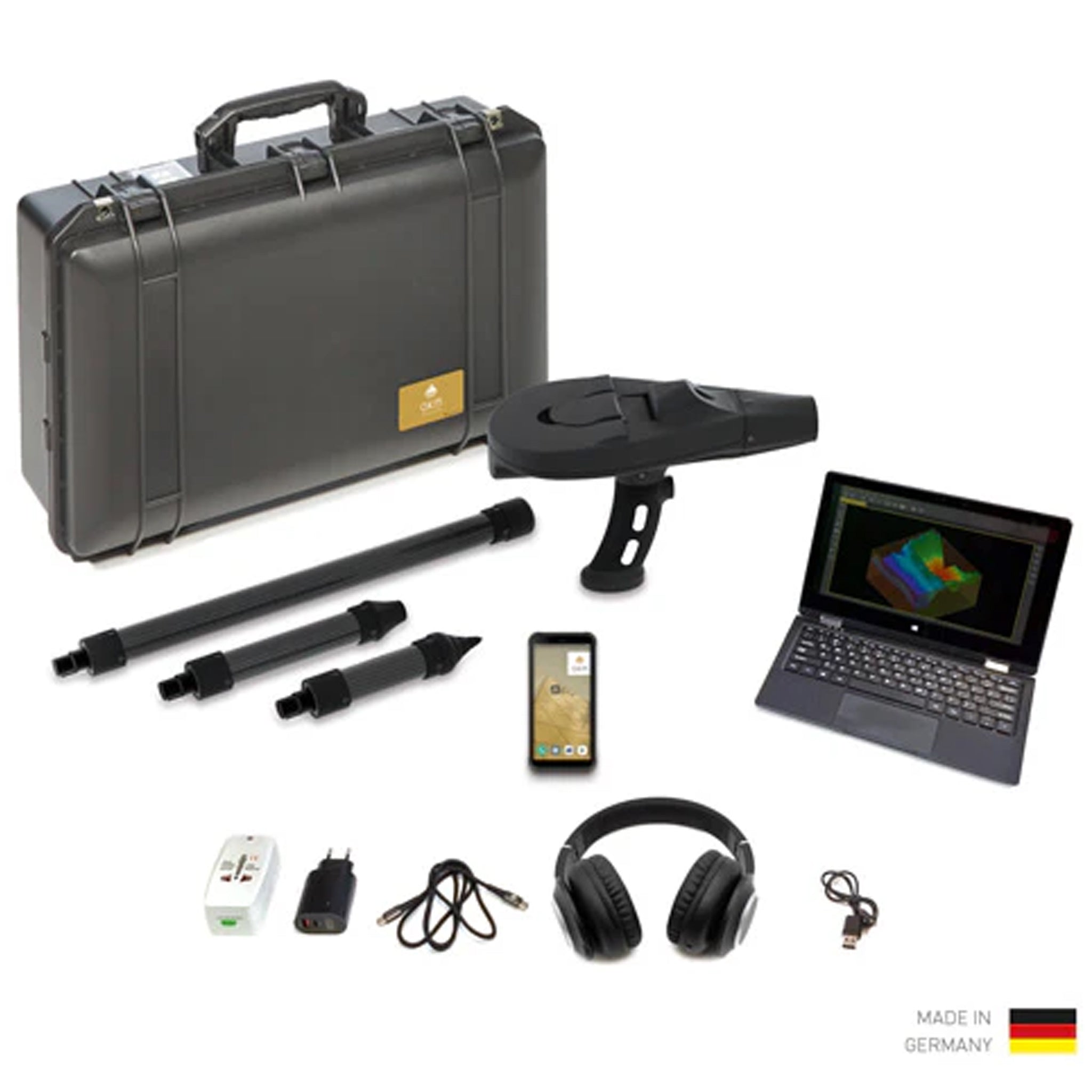 OKM Delta Ranger Professional Metal Detector Detector with Multiple Scan Modes with Long-Range, Thermo Scan, and 3D Ground Scan