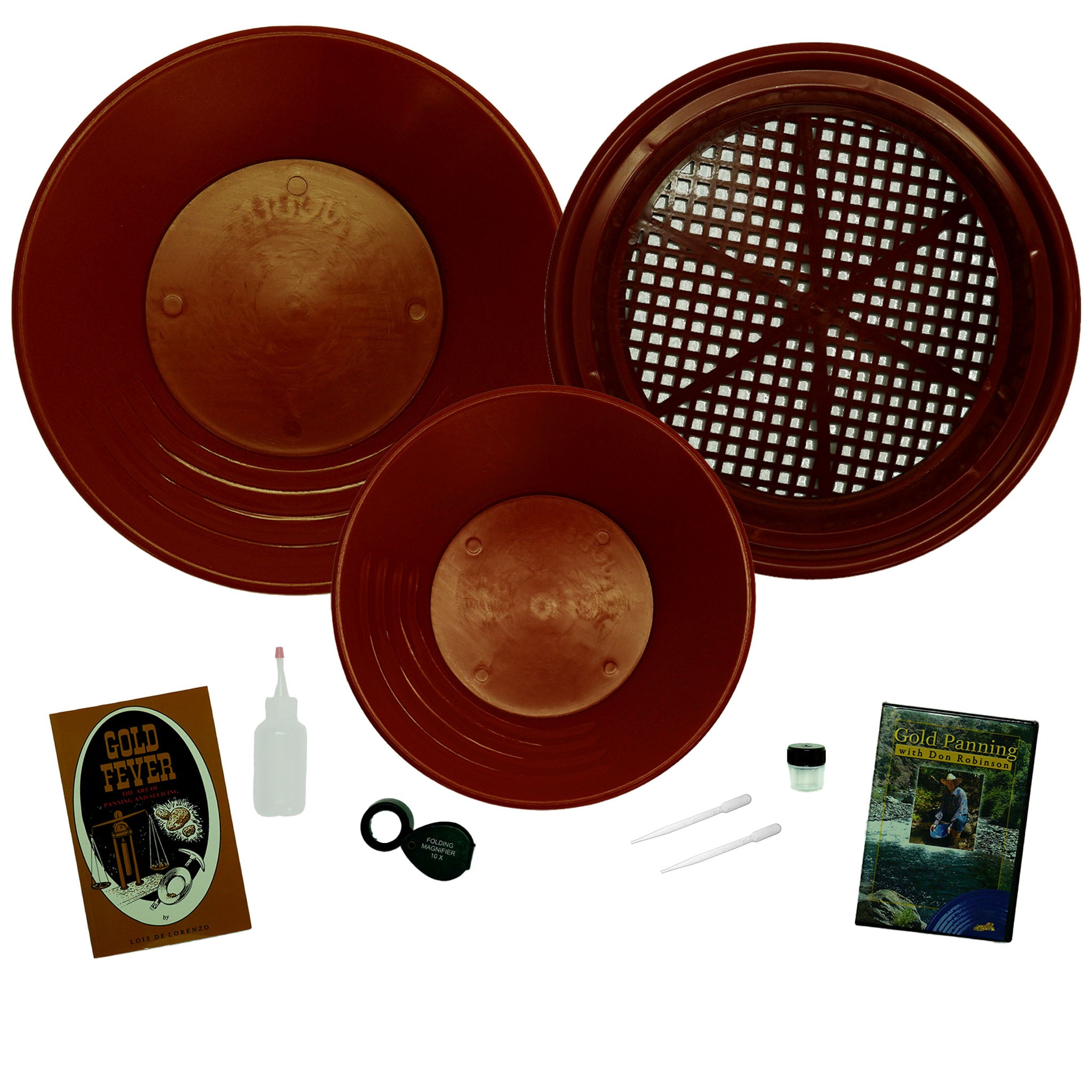 Gold Buddy Strike It Rich Gold Panning Kit with 2 Archer Gold Pans and More