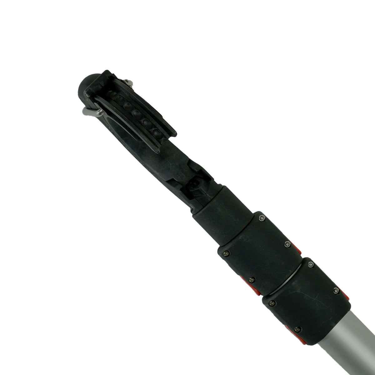 Hook & Moor telescoping boat hook with included carabiner for securing dock lines up to 25mm