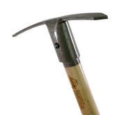 Close-up of Apex Ferret Pick steel head junction showing precision welding and solid construction
