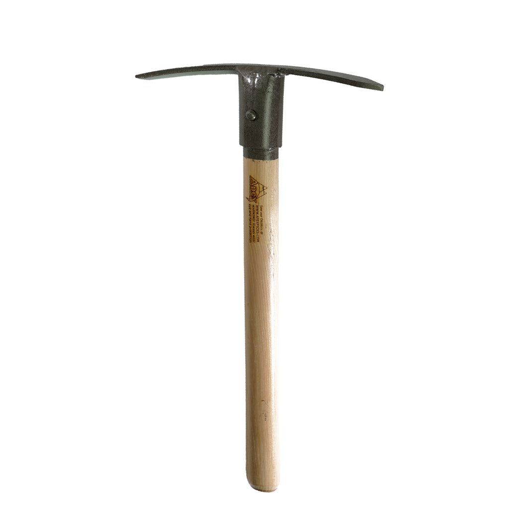Apex Ferret Pick showing full tool with 18-inch hickory handle and compact 11-inch steel head on white background