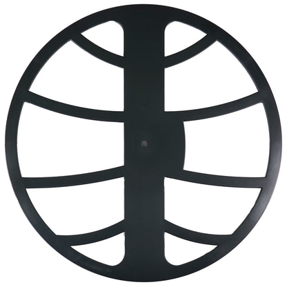 A bottom view shows the skid plate of the 18″ MYTHTEK Search Coil against a white background