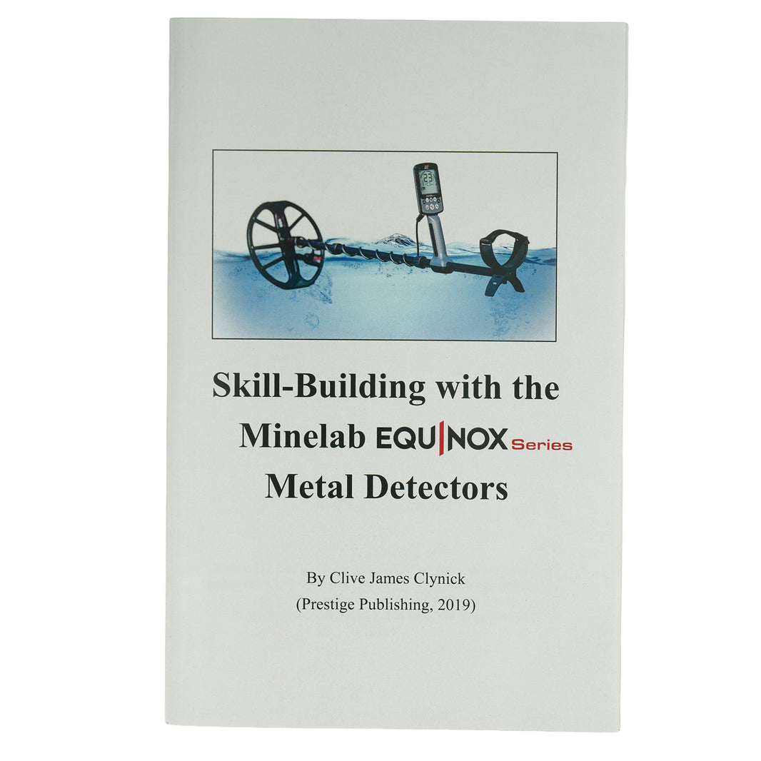 Back cover of Skill Building with the Minelab Equinox Series listing topics
