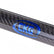 Close-up of a carbon fiber handle featuring a metallic blue and silver CKG logo decal, set against a plain white background.