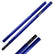 Two blue carbon fiber textured scoop pole ends with black ferrules and a silver logo plate, shown on a white background.