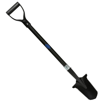 CKG Carbon Fiber Metal Detecting Shovel - Double Serrated All Terrain Digger with D Handle