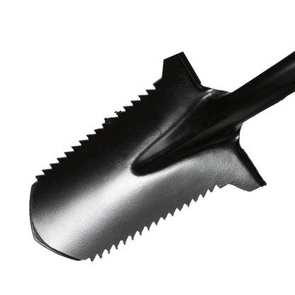 CKG Carbon Fiber Metal Detecting Shovel - Double Serrated All Terrain Digger with D Handle