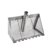 A stainless steel sand rank with a central vertical shaft and side guide rods, featuring a perforated design and the brand name 'CKG' printed on the side, set against a plain white background.