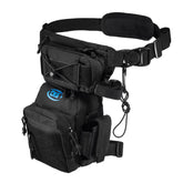 CKG Tactical Drop Leg Pouch Metal Detecting Thigh and Waist Bag with Pinpointer Holster black side view