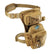 CKG Tactical Drop Leg Pouch Metal Detecting Thigh and Waist Bag with Pinpointer Holster khaki side view