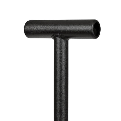 CKG T Handle Metal Detecting Shovel, Narrow Serrated Blade Digger close up of handle