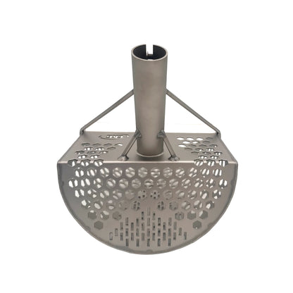 CKG Pro titanium sand scoop side view of 1.5mm titanium construction