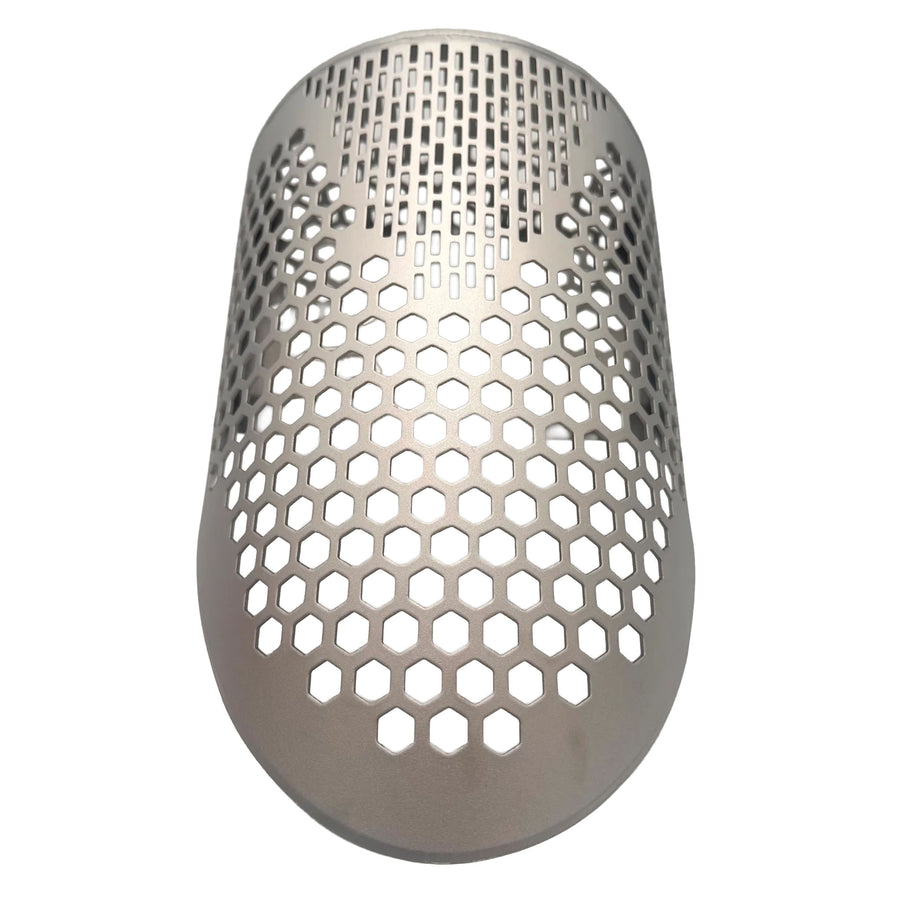 CKG Pro titanium sand scoop rear view of welded seams and mount