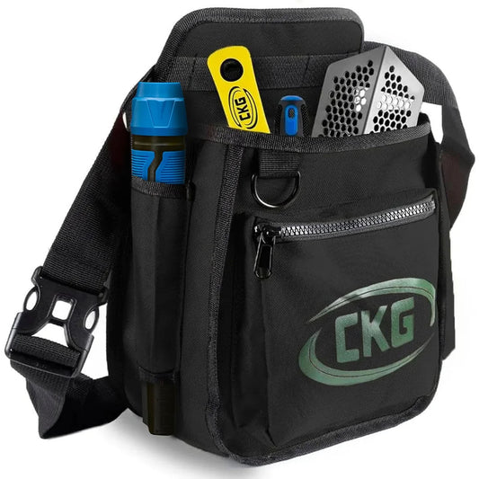 CKG Metal Detecting Bag, Waist Digger Pouch with Pinpointer Holster and Tool Storage