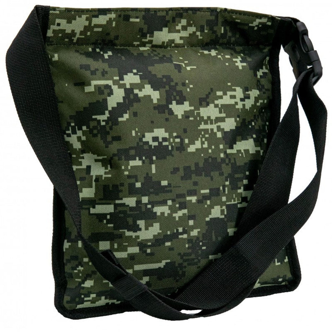 CKG Metal Detecting Finds Pouch with Belt - black and green camo back image white background