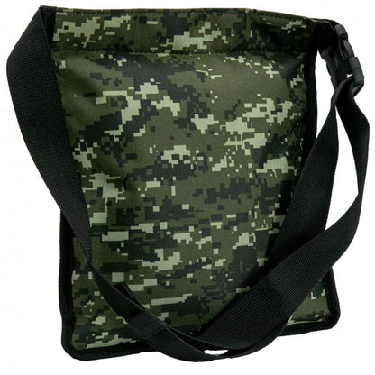 CKG Metal Detecting Finds Pouch with Belt - black and green camo back image white background