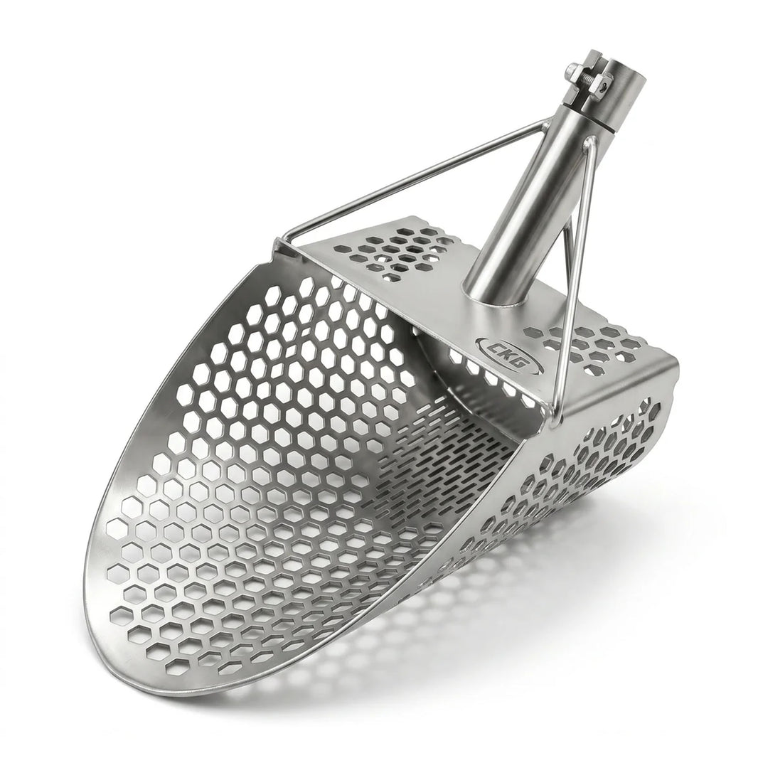 CKG Pro Stainless Steel Sand Scoop for Metal Detecting for Beach and Water Hunting