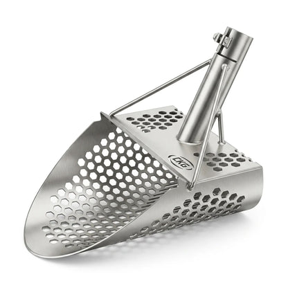 CKG Pro Stainless Steel Sand Scoop for Metal Detecting for Beach and Water Hunting