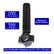 A black hard plastic pull handle grip with a textured grip tape pattern, shown with informational text overlays detailing its dimensions, weight, and compatibility.