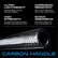 A promotional graphic for a carbon fiber handlebar showing a close-up of the textured carbon weave on a black background with feature callouts: ultra-lightweight, corrosion resistant, high strength, and shock absorbing.