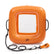Orange floating beach sifter upright