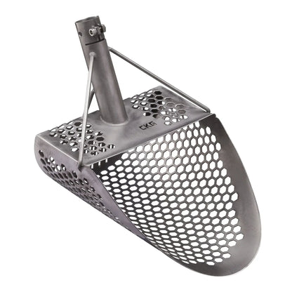 CKG Titanium Sand Scoop, 1.5mm Titanium with 10mm Hex Holes front side view