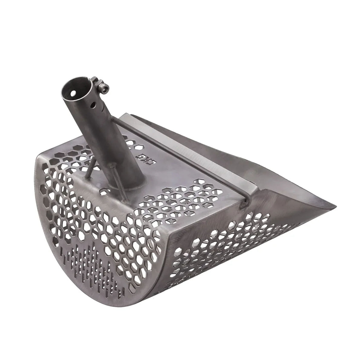CKG Titanium Sand Scoop, 1.5mm Titanium with 10mm Hex Holes back side view
