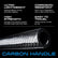 A carbon fiber handlebar shown diagonally on a black background with marketing text highlighting ultra-lightweight, corrosion-resistant, high strength, and easy-to-travel benefits.