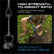 Promotional graphic for a kettlebell hang-and-pull fitness product. On the left, a black kettlebell labeled 220 lb hangs from a black metal chain attached to a handle.