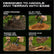 A promotional graphic with the headline 'DESIGNED TO HANDLE ANY TERRAIN WITH EASE' and four panels showing a person using a shovel to dig in different soil types: hard-packed soil, clay and rocky soil, sandy or loose soil, and grass and roots.